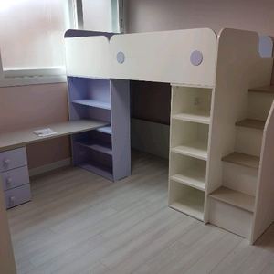 리바트 꼼므 벙커침대 매트리스 책상 세트