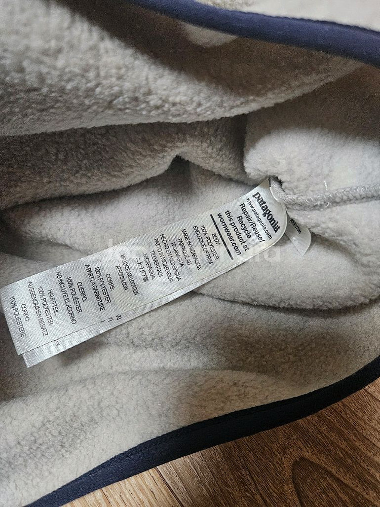 파타고니아 신칠라 25551 라이트웨이트 오트밀 헤더 플리스 후리스--3