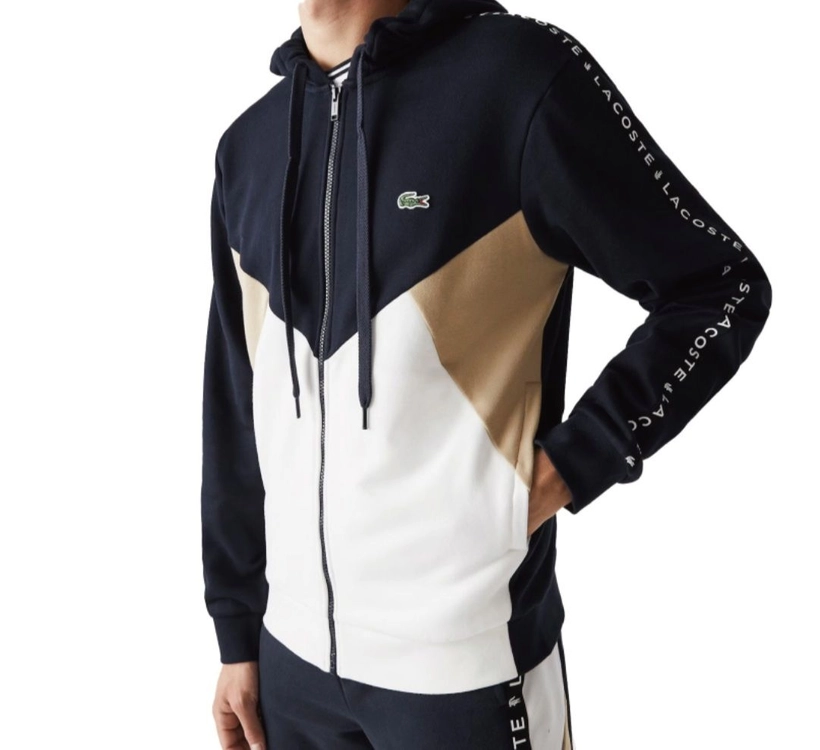 라코스테 컬러블럭 기모후드집업 XS~XL 이미지