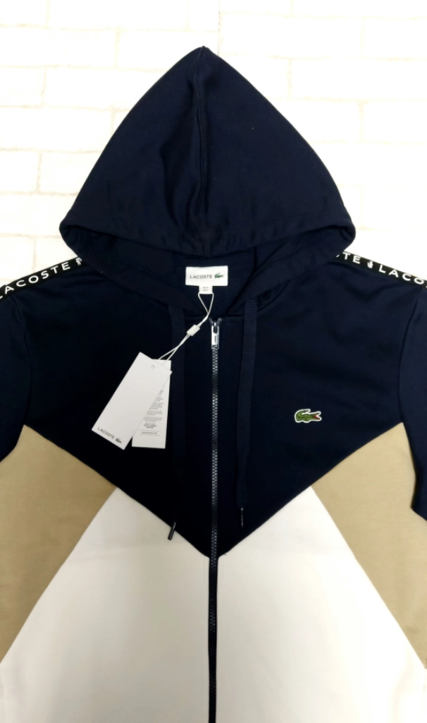 라코스테 컬러블럭 기모후드집업 XS~XL 이미지