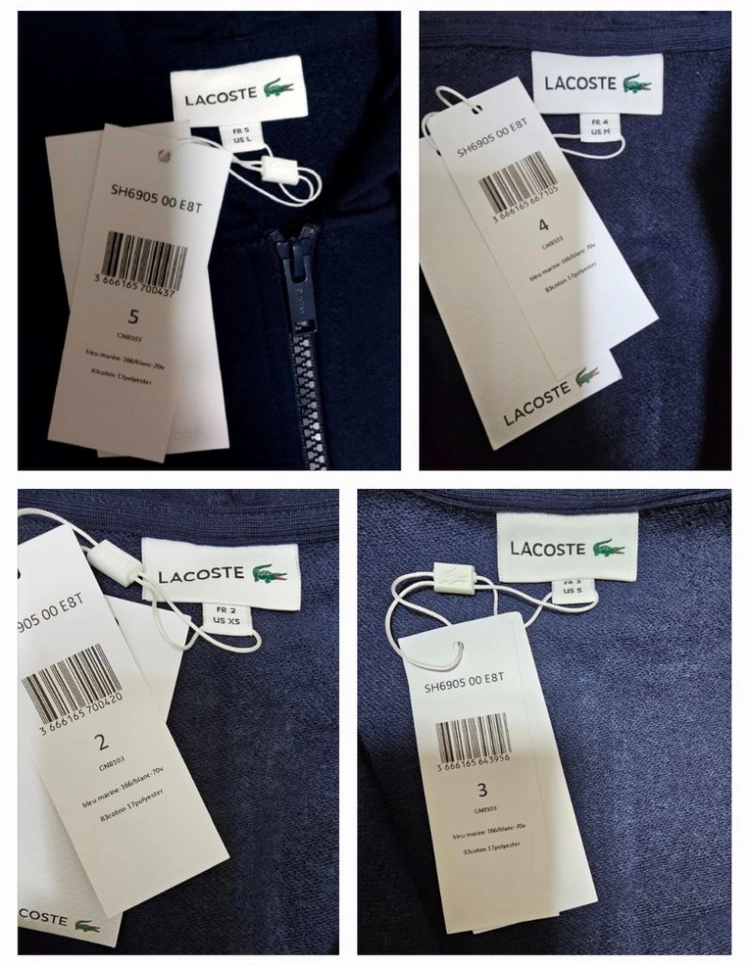라코스테 컬러블럭 기모후드집업 XS~XL 이미지