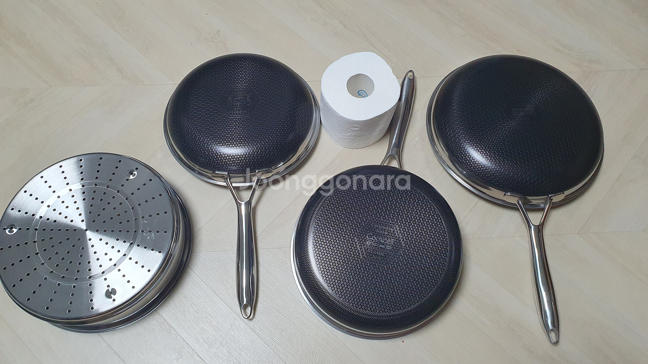 쿡셀 세라믹 블랙에디션 프라이팬 소테팬 찜기 팔게요--1