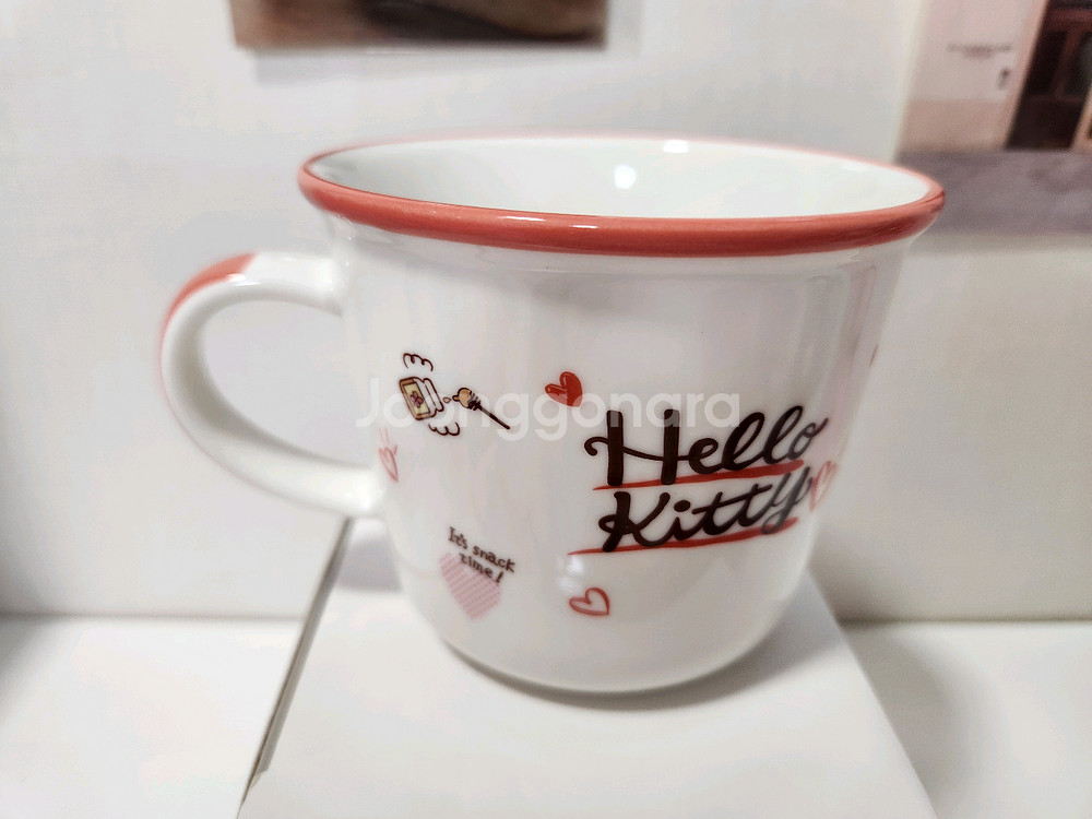 [정품] 산리오 키티 투톤 눈금 머그컵 340ml--2