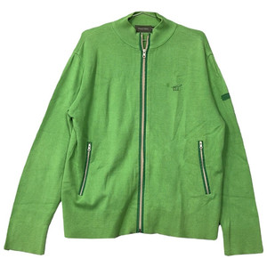 보그너 라이트 그린 골프 남성 니트 집업 XXL