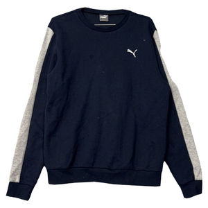 푸마 네이비 로고 트랙 캐주얼 맨투맨 L