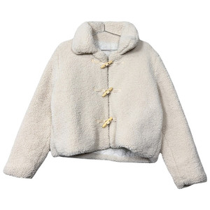 여성 캐주얼 크림 떡볶이 더플 양털 뽀글이 후리스 자켓 FREE