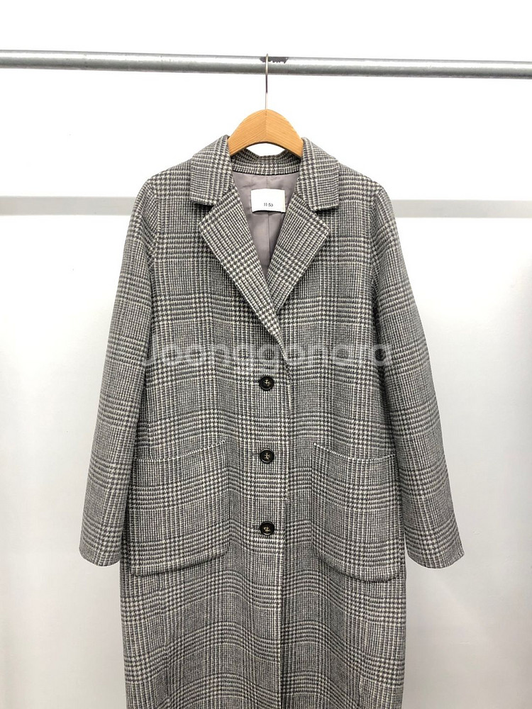 JJ지고트 울 핸드메이드 체크 코트 66--0