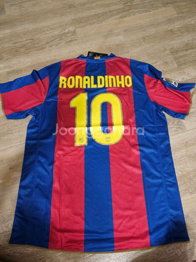 바르셀로나 호나우지뉴 호나우딩요 마킹 올드 유니폼--4