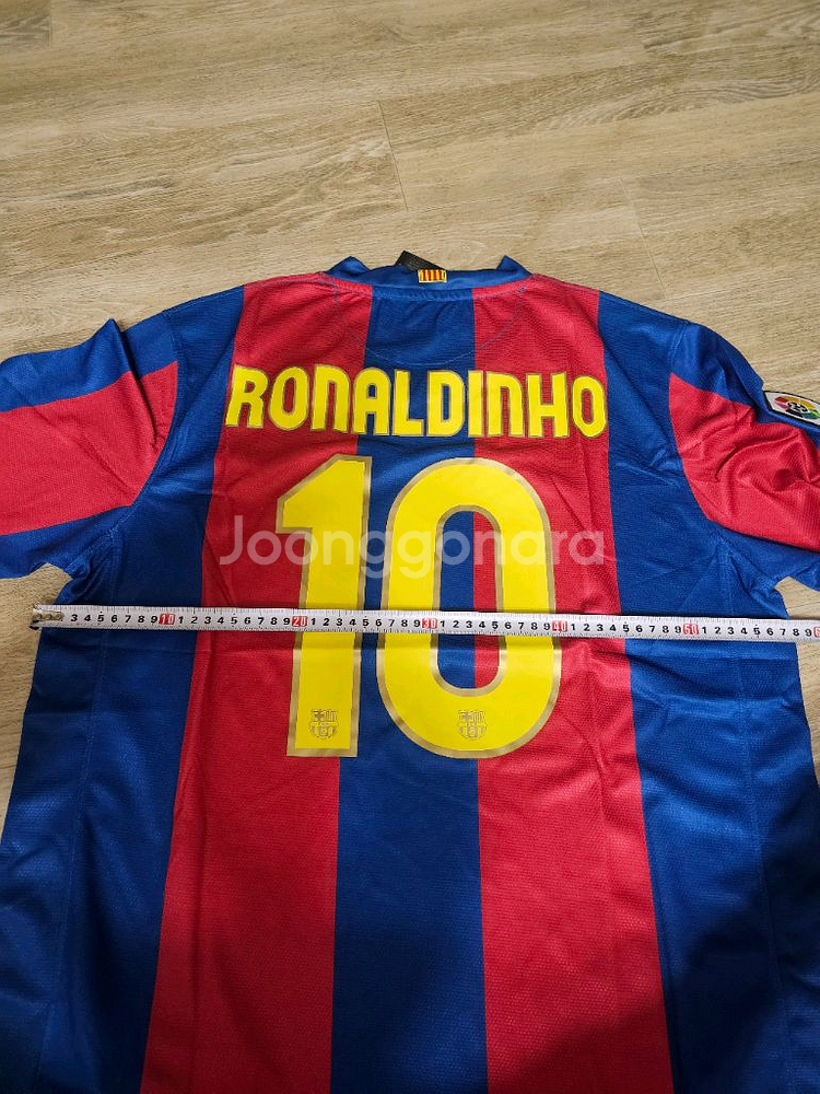 바르셀로나 호나우지뉴 호나우딩요 마킹 올드 유니폼--8