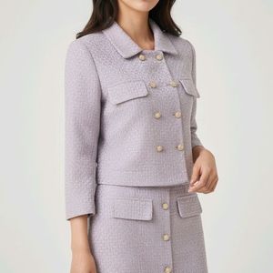 여성 정장 라벤더 트위드 투피스 L 새상품