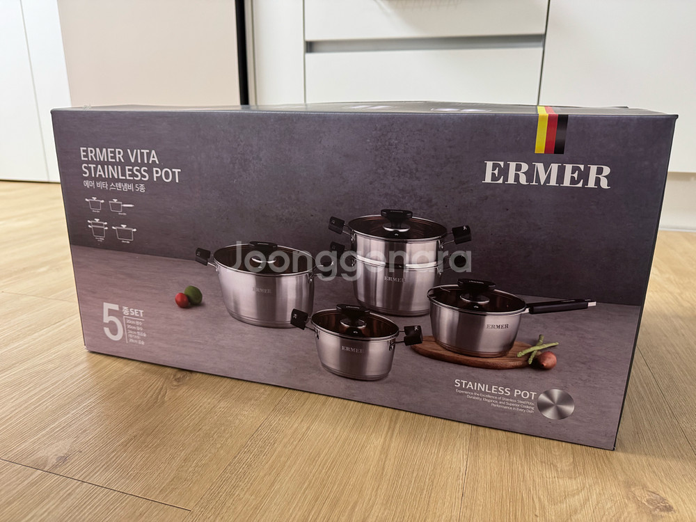 (새상품) 에머 비타 스테인리스 냄비 5종 세트--1