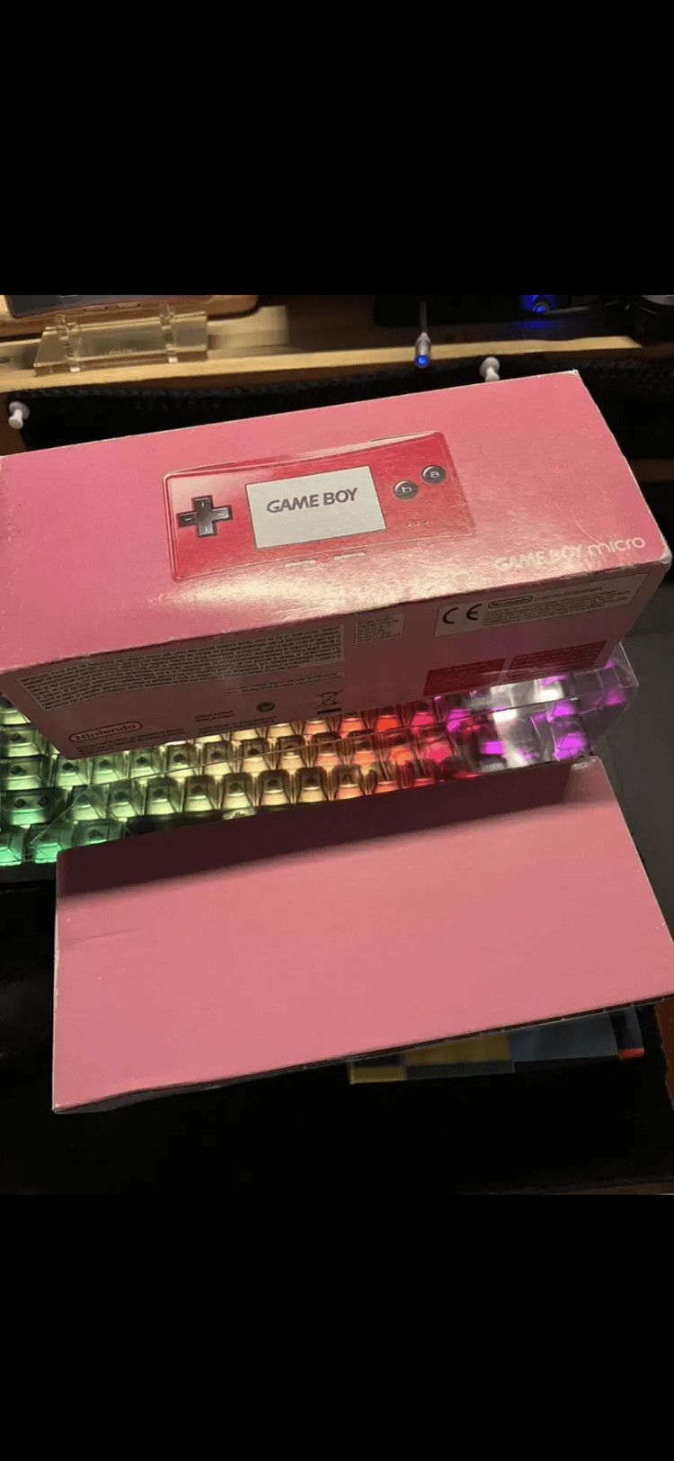 닌텐도 정품 유럽한정판 미크로 핑크 게임보이 미크로 gbm 이미지