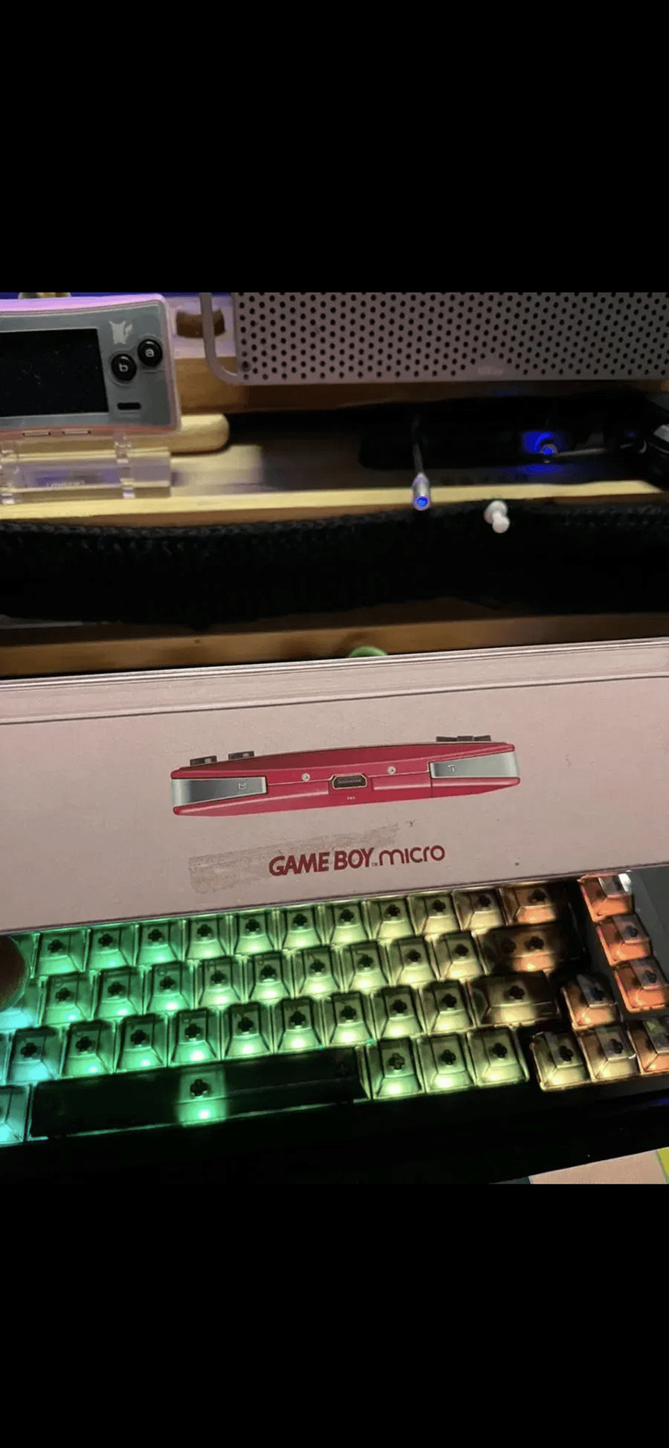 닌텐도 정품 유럽한정판 미크로 핑크 게임보이 미크로 gbm 이미지