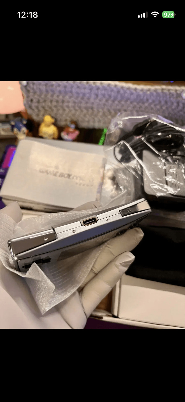 닌텐도 정품 게임보이 미크로 gbm 대원정발 실버 박스셋 이미지