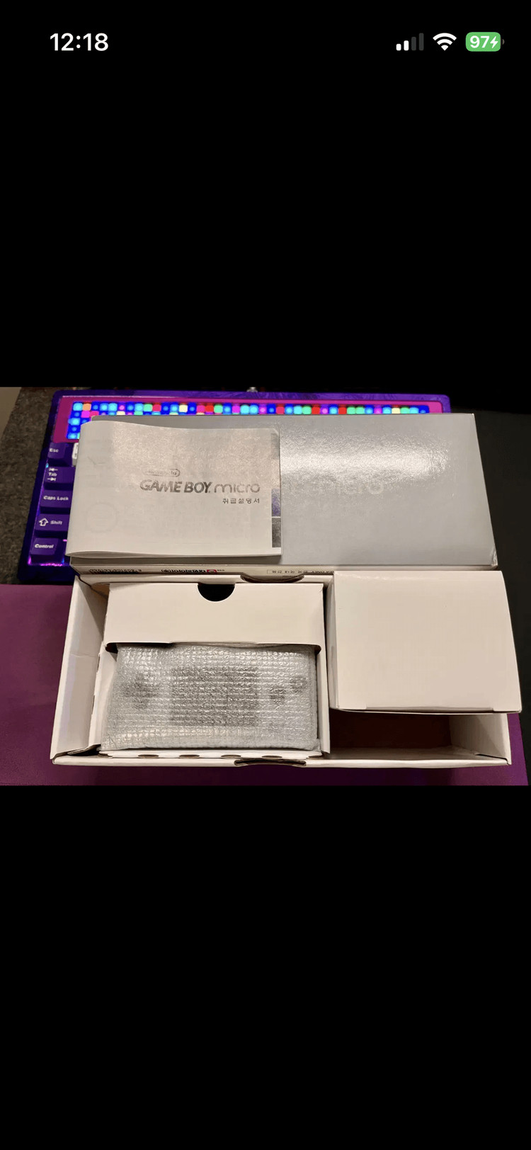 닌텐도 정품 게임보이 미크로 gbm 대원정발 실버 박스셋 이미지