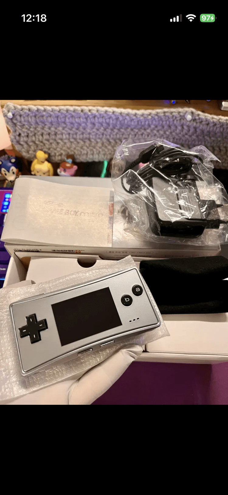 닌텐도 정품 게임보이 미크로 gbm 대원정발 실버 박스셋 이미지
