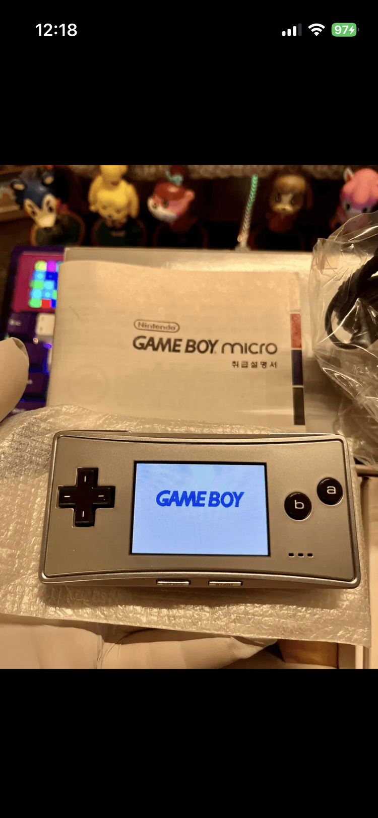 닌텐도 정품 게임보이 미크로 gbm 대원정발 실버 박스셋 이미지
