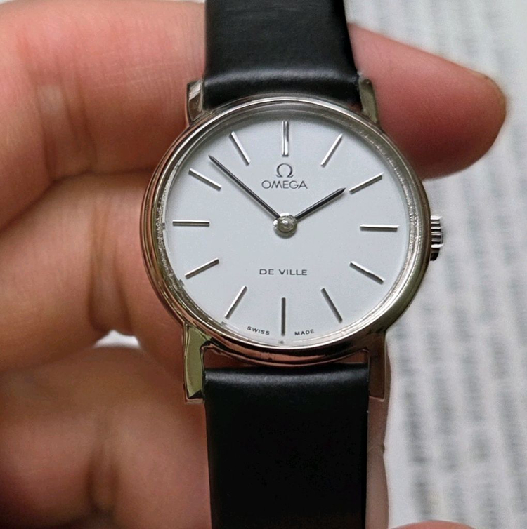 빈티지 오메가 드빌 화이트 수동 메커니컬 여성용 이미지