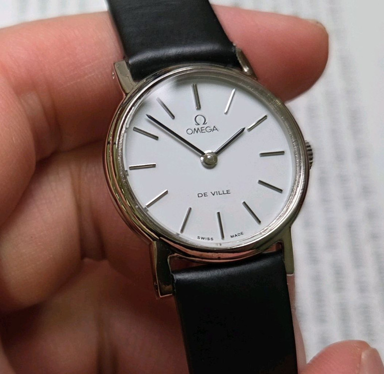 빈티지 오메가 드빌 화이트 수동 메커니컬 여성용 이미지