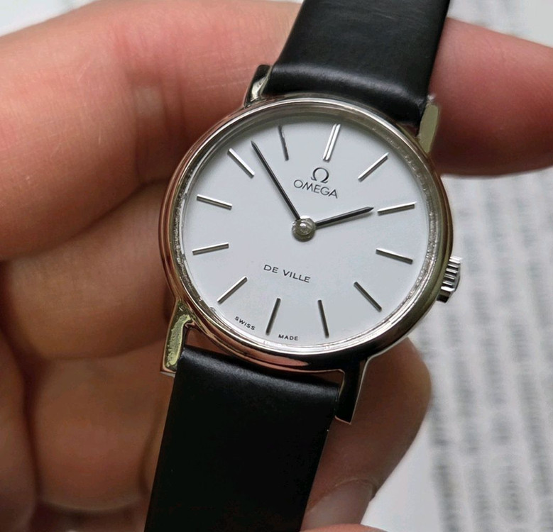 빈티지 오메가 드빌 화이트 수동 메커니컬 여성용 이미지