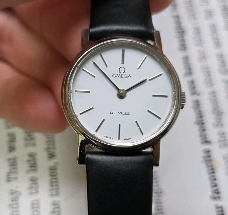 빈티지 오메가 드빌 화이트 수동 메커니컬 여성용 이미지