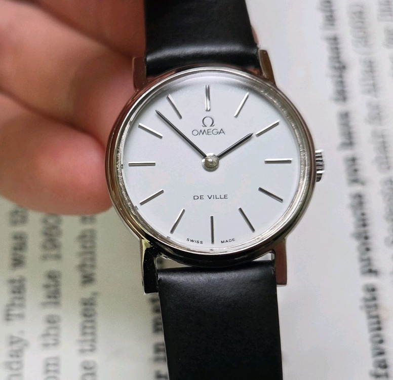 빈티지 오메가 드빌 화이트 수동 메커니컬 여성용 이미지