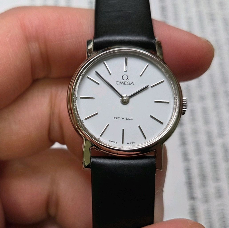빈티지 오메가 드빌 화이트 수동 메커니컬 여성용 이미지