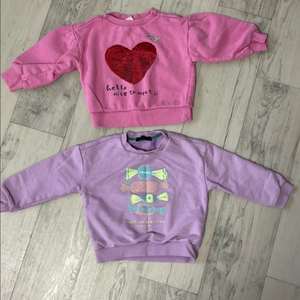 여아 맨투맨 2벌 세트 98사이즈