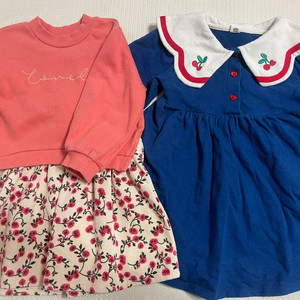 여아 원피스 2벌 일괄 100사이즈