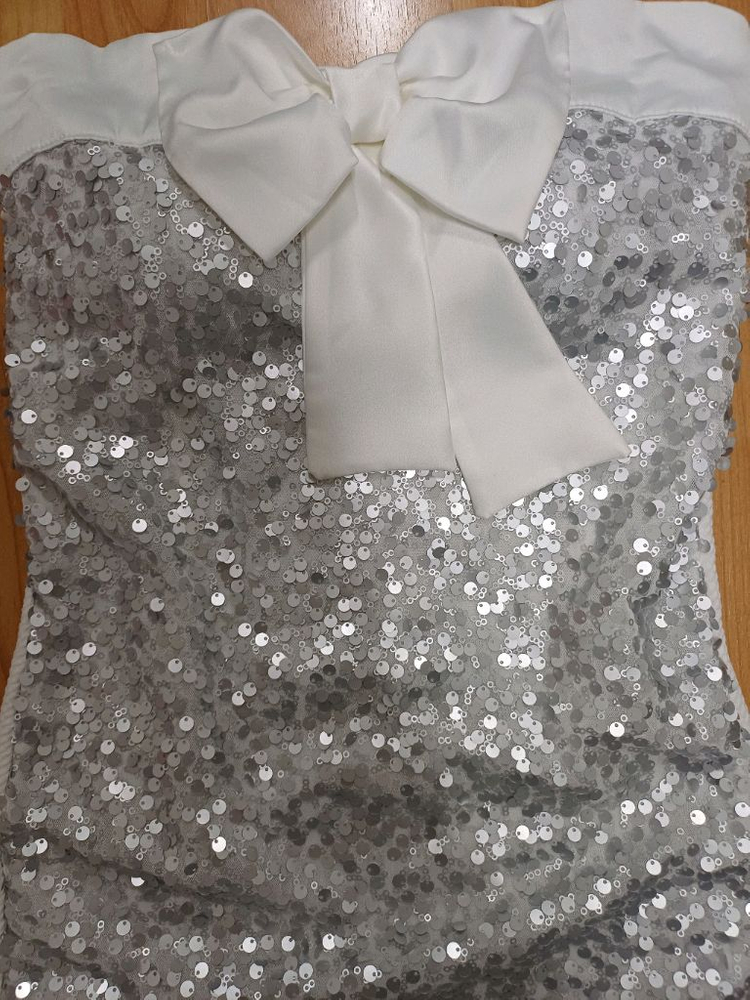 연말파티를위한 시퀸스 튜브탑미니드레스 44-55--2