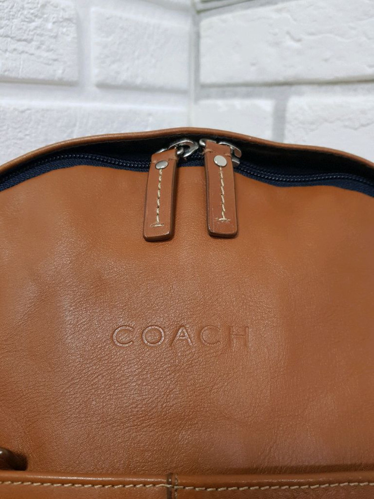 [정품] 코치 가죽 백팩 브라운--2