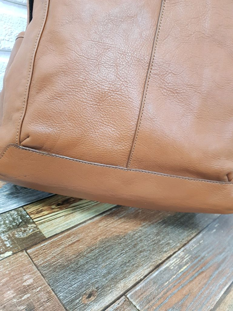 [정품] 코치 가죽 백팩 브라운--3