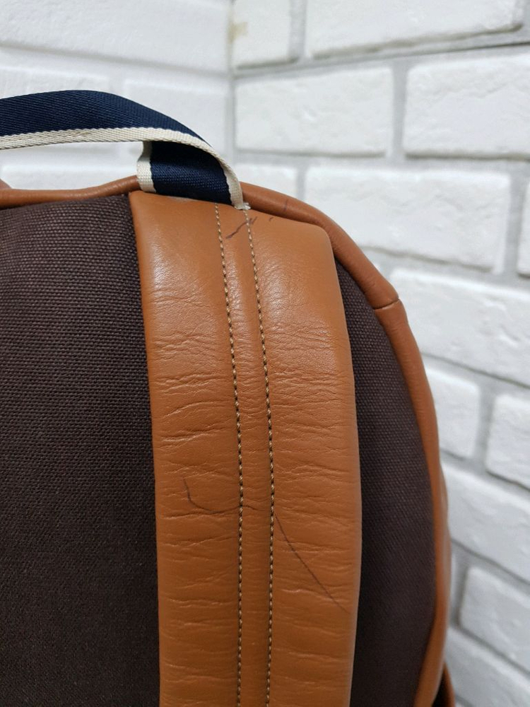 [정품] 코치 가죽 백팩 브라운--5