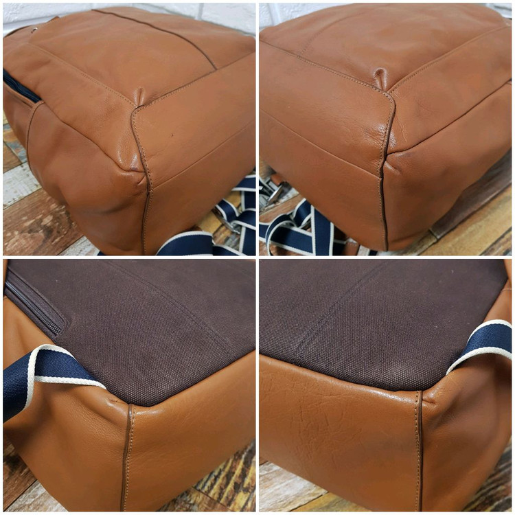 [정품] 코치 가죽 백팩 브라운--7