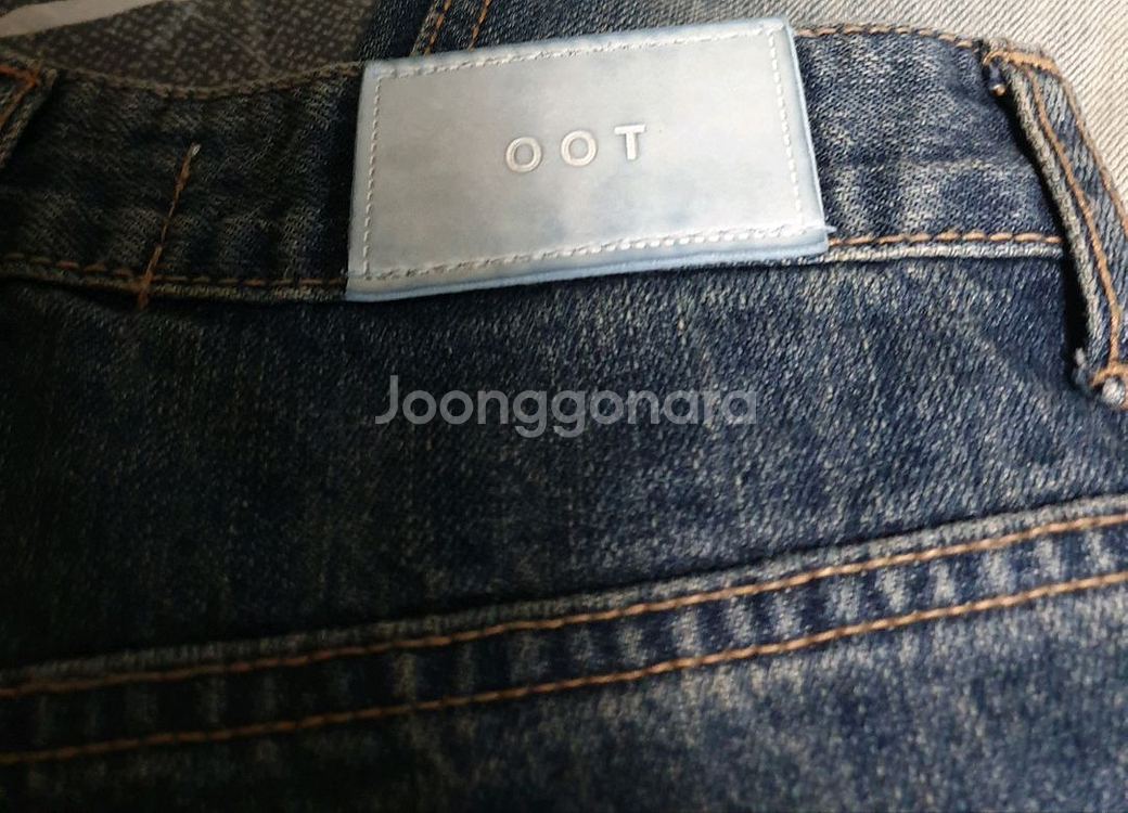 OOTJ 서울 로우라이즈 세미부츠컷 빈티지워싱 데님팬츠 (S)--3