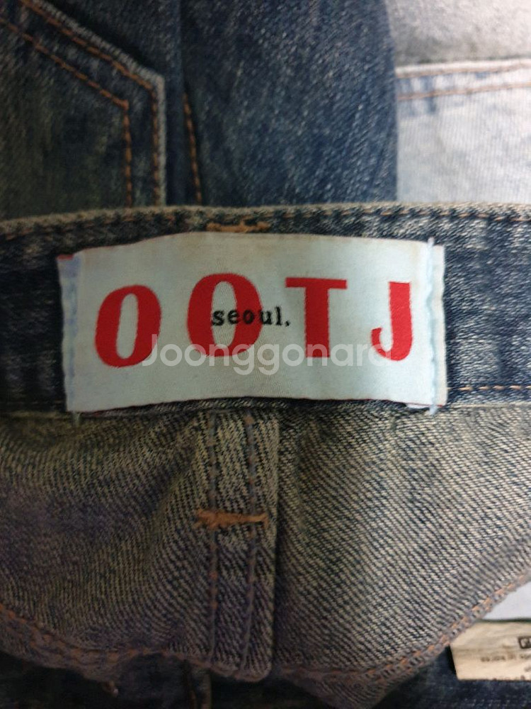 OOTJ 서울 로우라이즈 세미부츠컷 빈티지워싱 데님팬츠 (S)--4