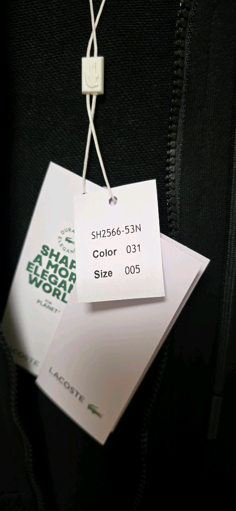 라코스테 후드 집업 SH2566-53N 블랙--1