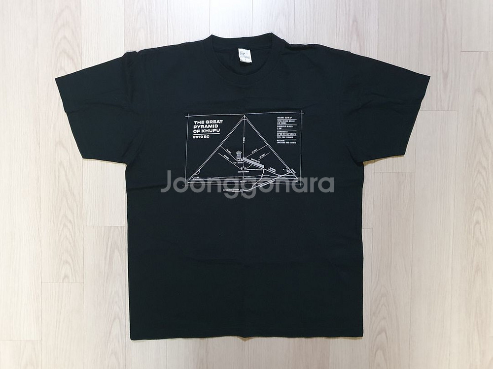 이집트 쿠푸 피라미드 반팔티 / 블랙 / L / 안될과학 모어사이언스 굿즈--0