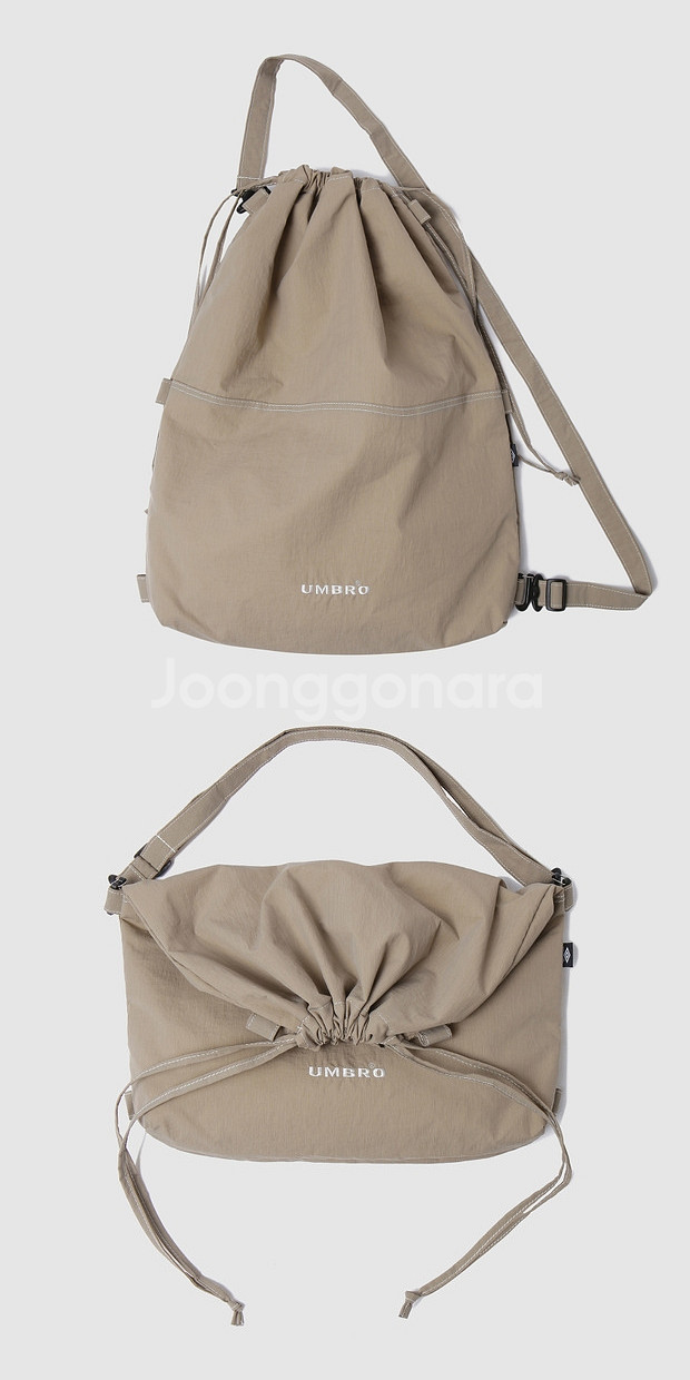 엄브로 크리스피 타슬란 3WAY 백팩 / 크림 베이지--5