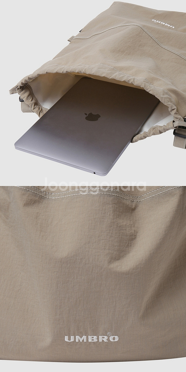 엄브로 크리스피 타슬란 3WAY 백팩 / 크림 베이지--6