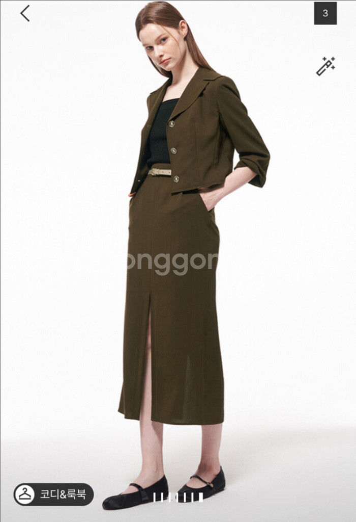 22년 한섬 타임 시그니처 TIME 슬릿 스커트 트임 롱치마 펜슬 H라인--0