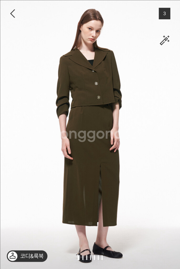 22년 한섬 타임 시그니처 TIME 슬릿 스커트 트임 롱치마 펜슬 H라인--2