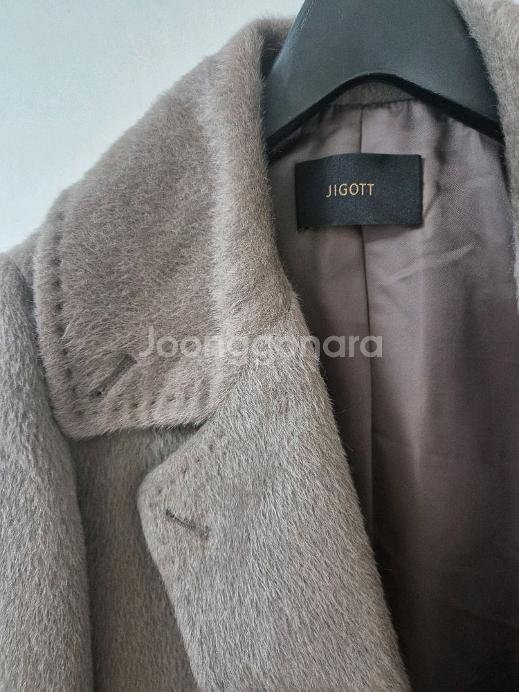 지고트 수리알파카 벨티드 코트--4
