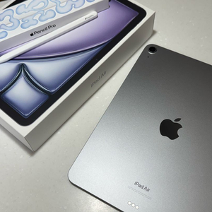 S급) 아이패드 에어 11 M2 128 + 애플 펜슬 프로 + 애플 케어 풀박스