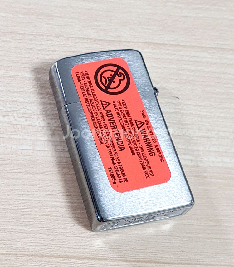 지포 정품 슬림 브러쉬드 크롬 - G032--1