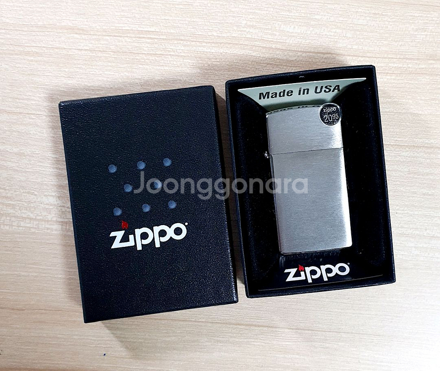 지포 정품 슬림 브러쉬드 크롬 - G032--3