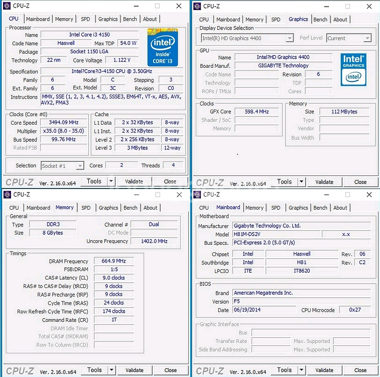사무용 / 동영상 시청용 조립 컴퓨터 본체(i3 4120)--1