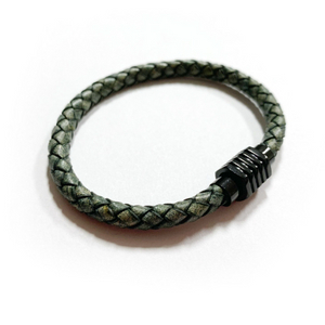 커플 팔찌 가죽 그린 맞춤제작 새제품 한정수량