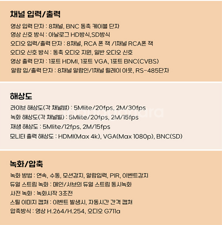 화인츠500만화소 CCTV자가설치 8채널카메라20M 실외3개 실내1개 1TB 방범 CCTV 팝니다--6