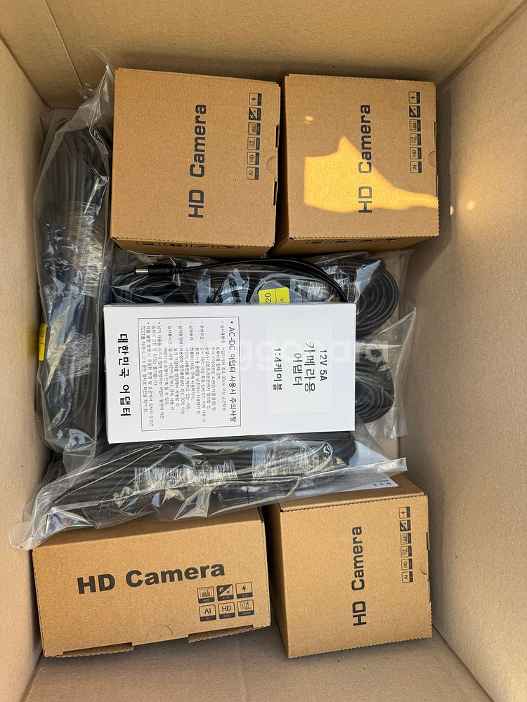 화인츠500만화소 CCTV자가설치 8채널카메라20M 실외3개 실내1개 1TB 방범 CCTV 팝니다--3